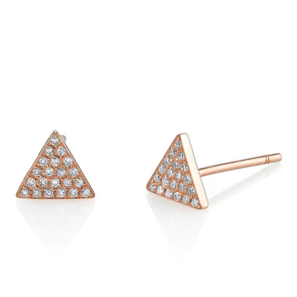 Anita Ko Triangle Diamond Pave Earrings - Picture 1 of 8